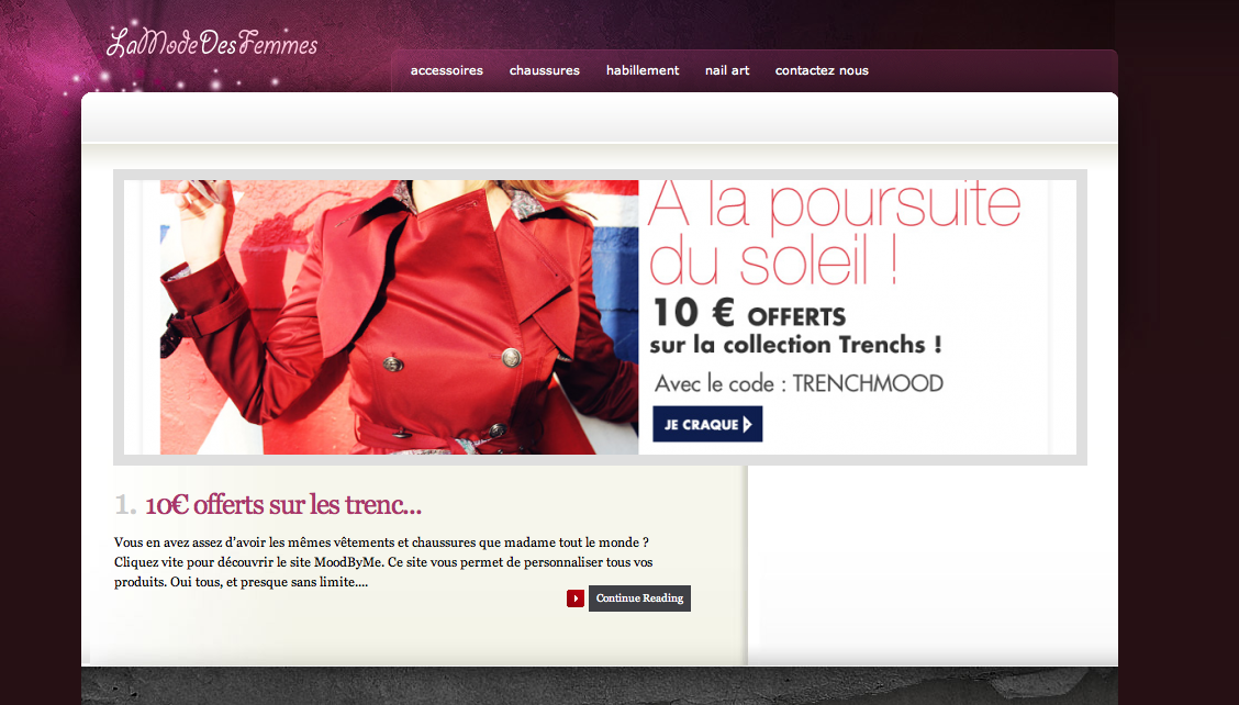 Nouveau blog mode